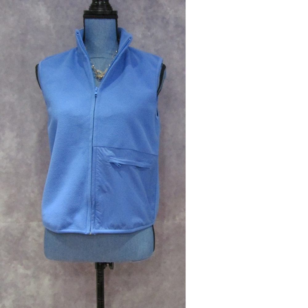 NWT Old Navy Blue Fleece Vest Size S